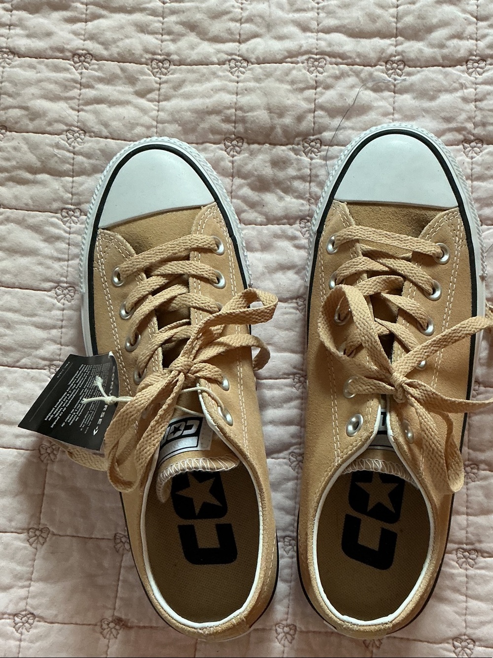 Converse Low-Top Sneakers in Tan Canvas